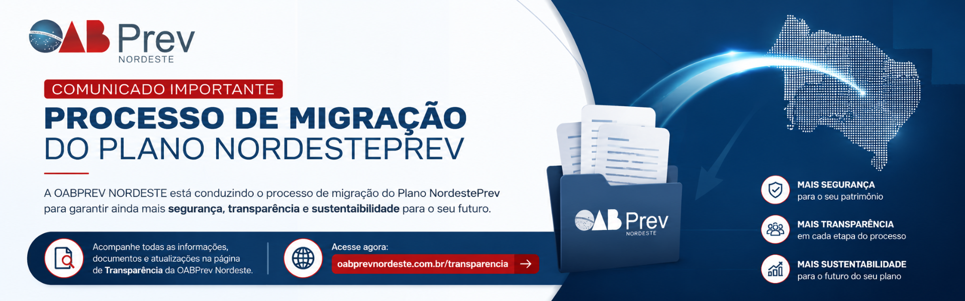 Comunicado - Transferência de Gerenciamento do Plano de Benefícios do Advogado - Nordesteprev